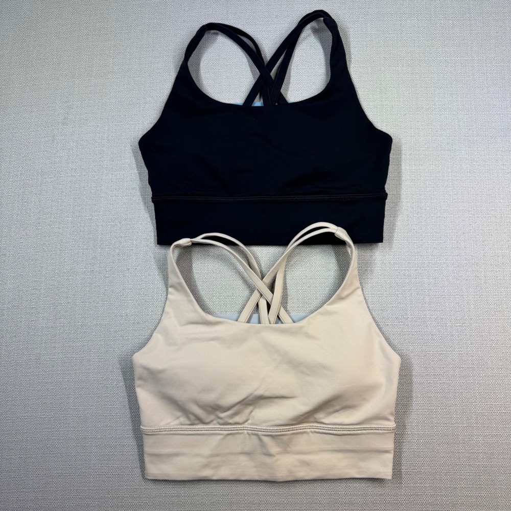 Bundle Lululemon Womens Energy Longline Medium Support Sports Bra LW2AVOS/UYS